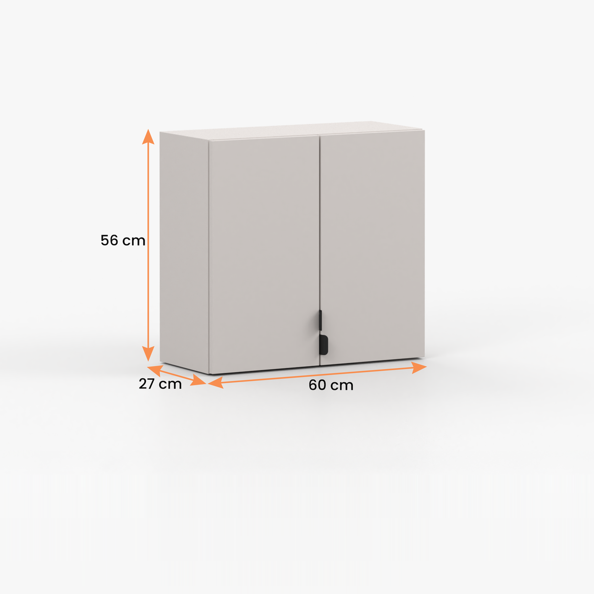 MEZZO Hängeschrank 60 cm – Kaschmir – Vermassung