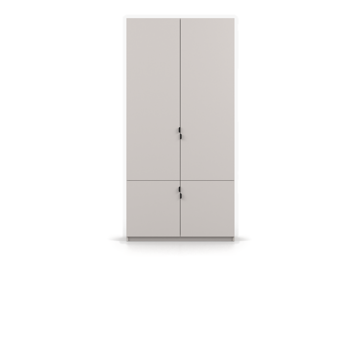 MEZZO Kleiderschrank 4D 100 cm – Kaschmir – Vorderansicht