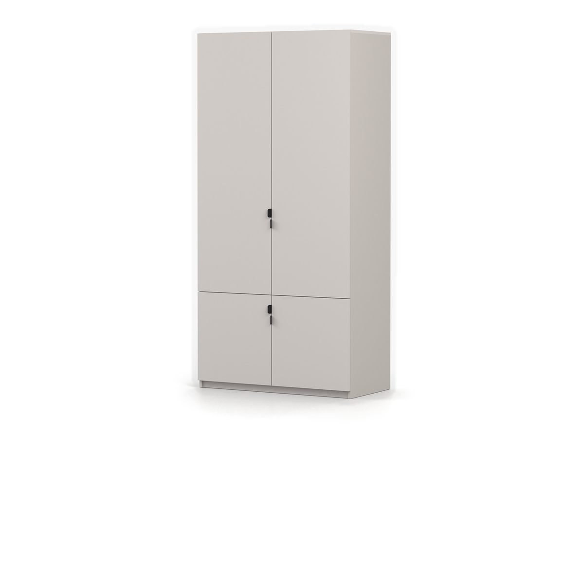 MEZZO Kleiderschrank 4D 100 cm – Kaschmir – Gegenansicht