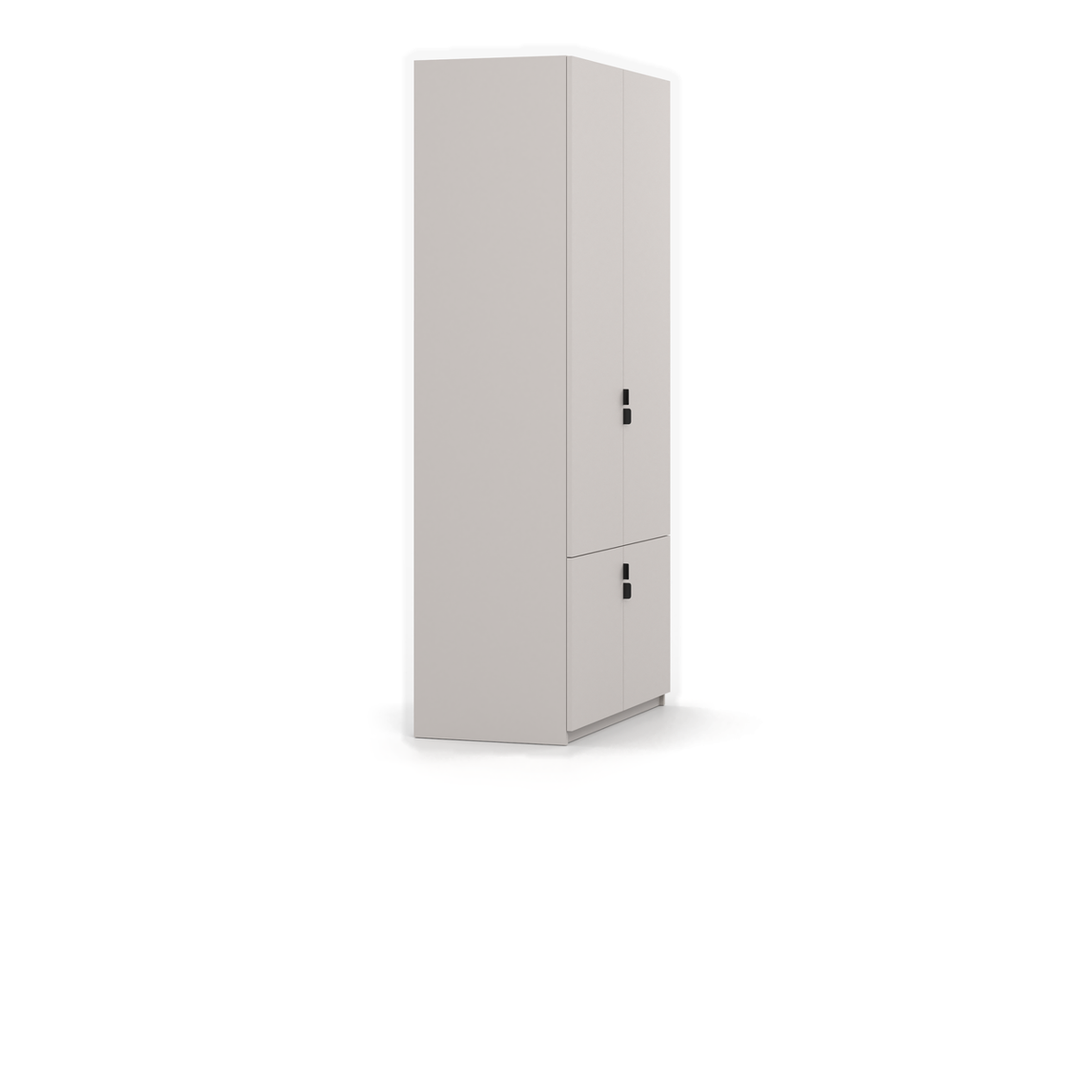 MEZZO Kleiderschrank 4D 100 cm – Kaschmir – Seitenansicht