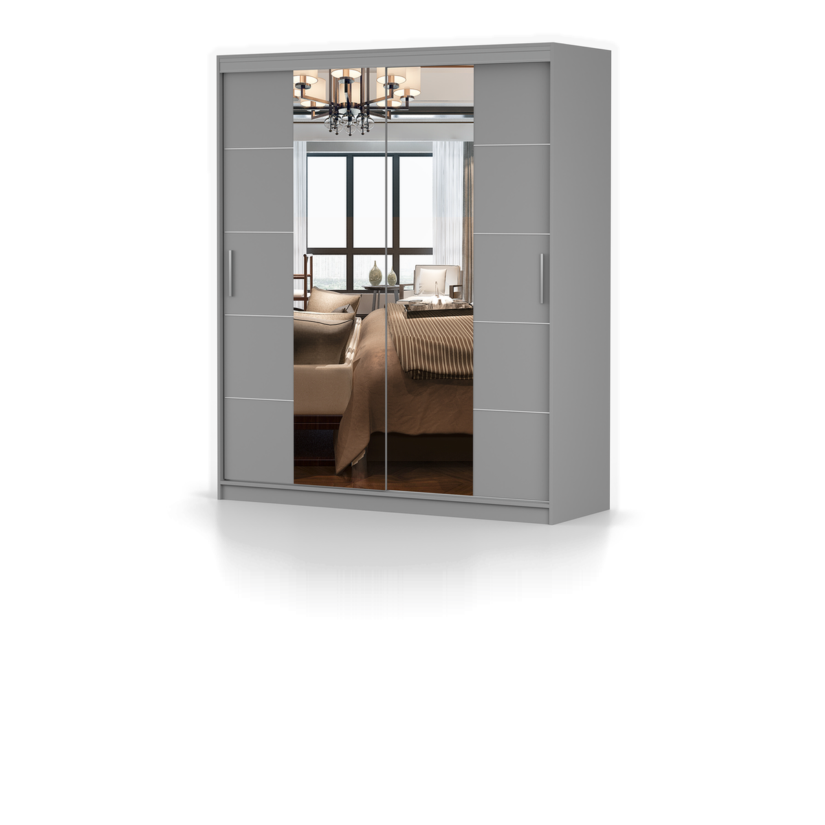 MILAN OSLO Schwebetürenschrank 180 cm mit Spiegel – Hauptansicht