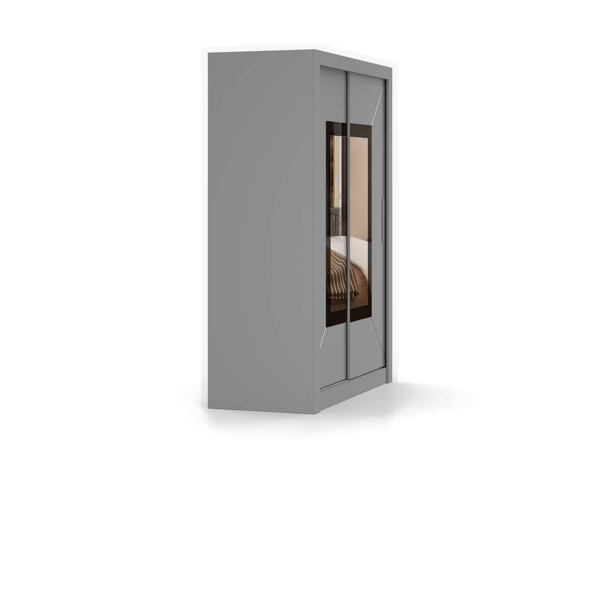 MILAN VENICE Schwebetürenschrank 150 cm mit Spiegel – Detailansicht