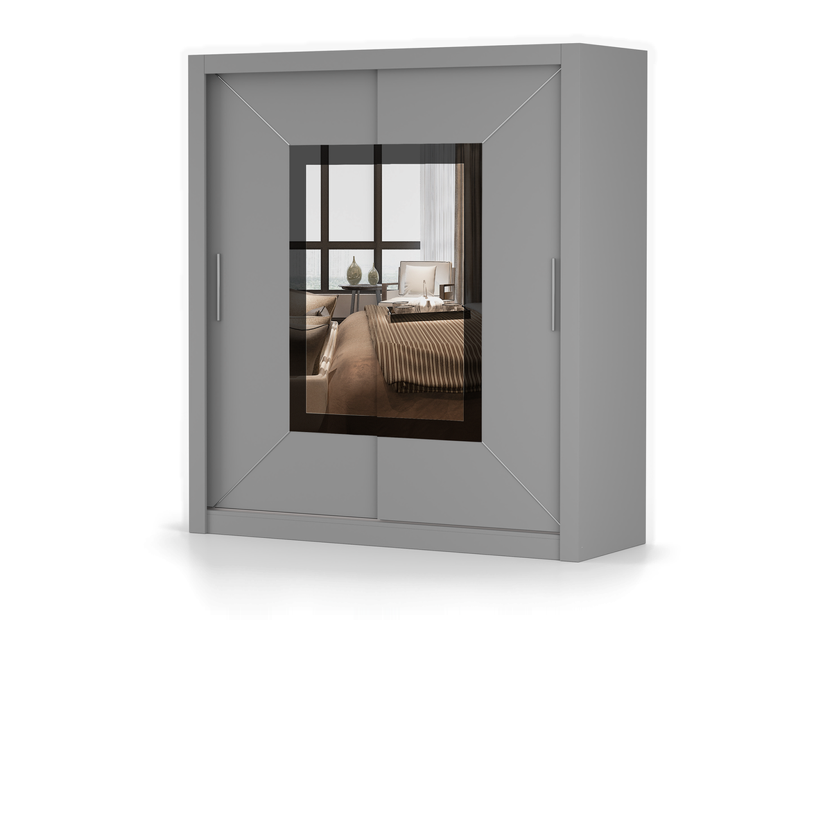 MILAN VENICE Schwebetürenschrank 180 cm mit Spiegel – Detailansicht