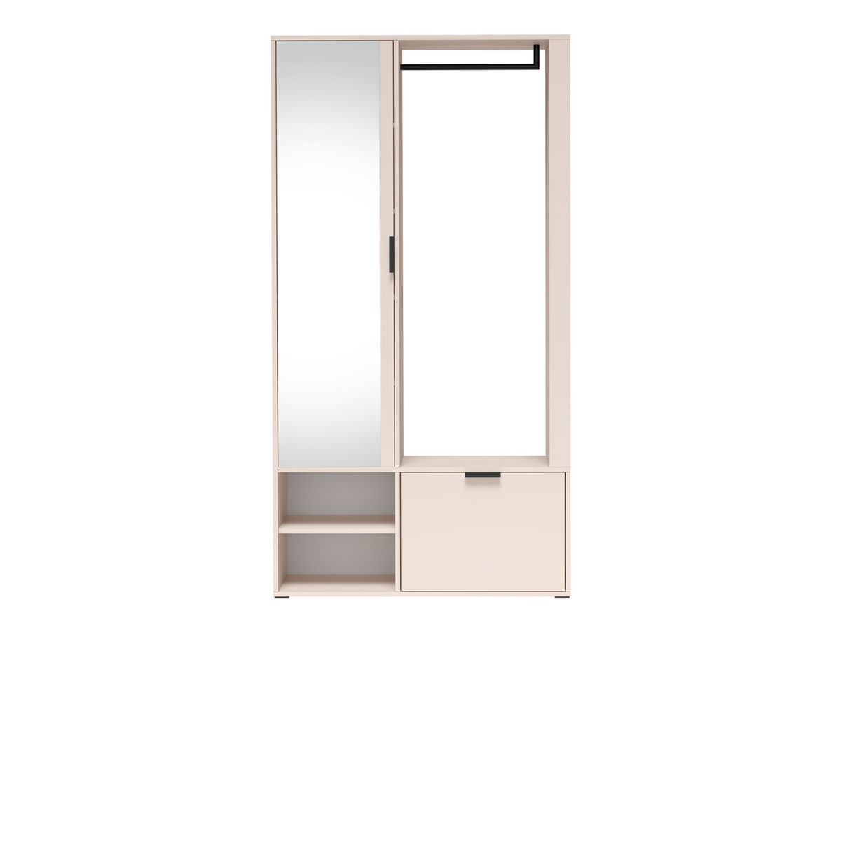 NELUVEO Garderobe 100 cm – Kaschmir-Dekor – Vorderansicht