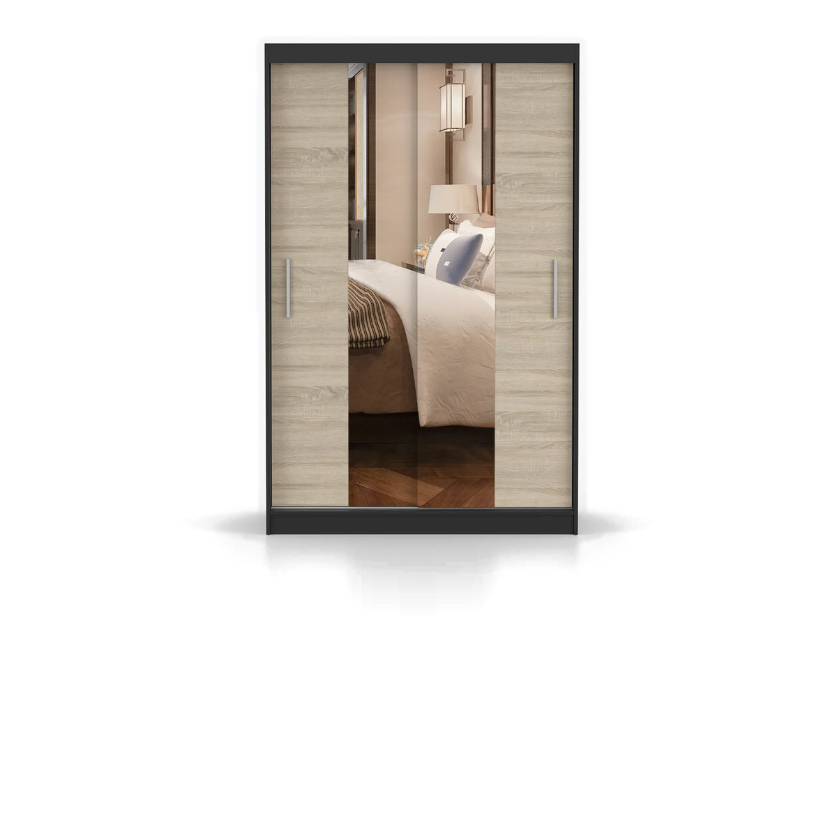 NEOMI 01 Schwebetürenschrank 120 cm mit Spiegel – Hauptansicht