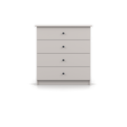 OLAF Kommode 4S 95 cm – Kaschmir mit Griffen in Anthrazit – Vorderansicht