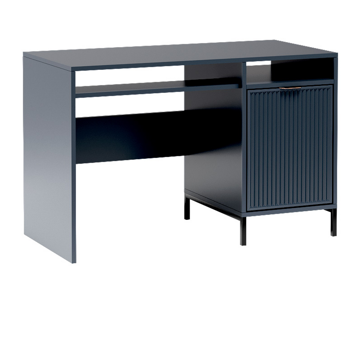 ORMEVI Schreibtisch 120 cm – Indigo-Dekor – Vorderansicht