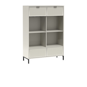 ORMEVI Vitrinen-Highboard 104,8 cm – Kaschmir-Dekor – Vorderansicht