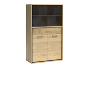 PELUNEO Highboard 92,2 cm – Hikora-Dekor – Vorderansicht