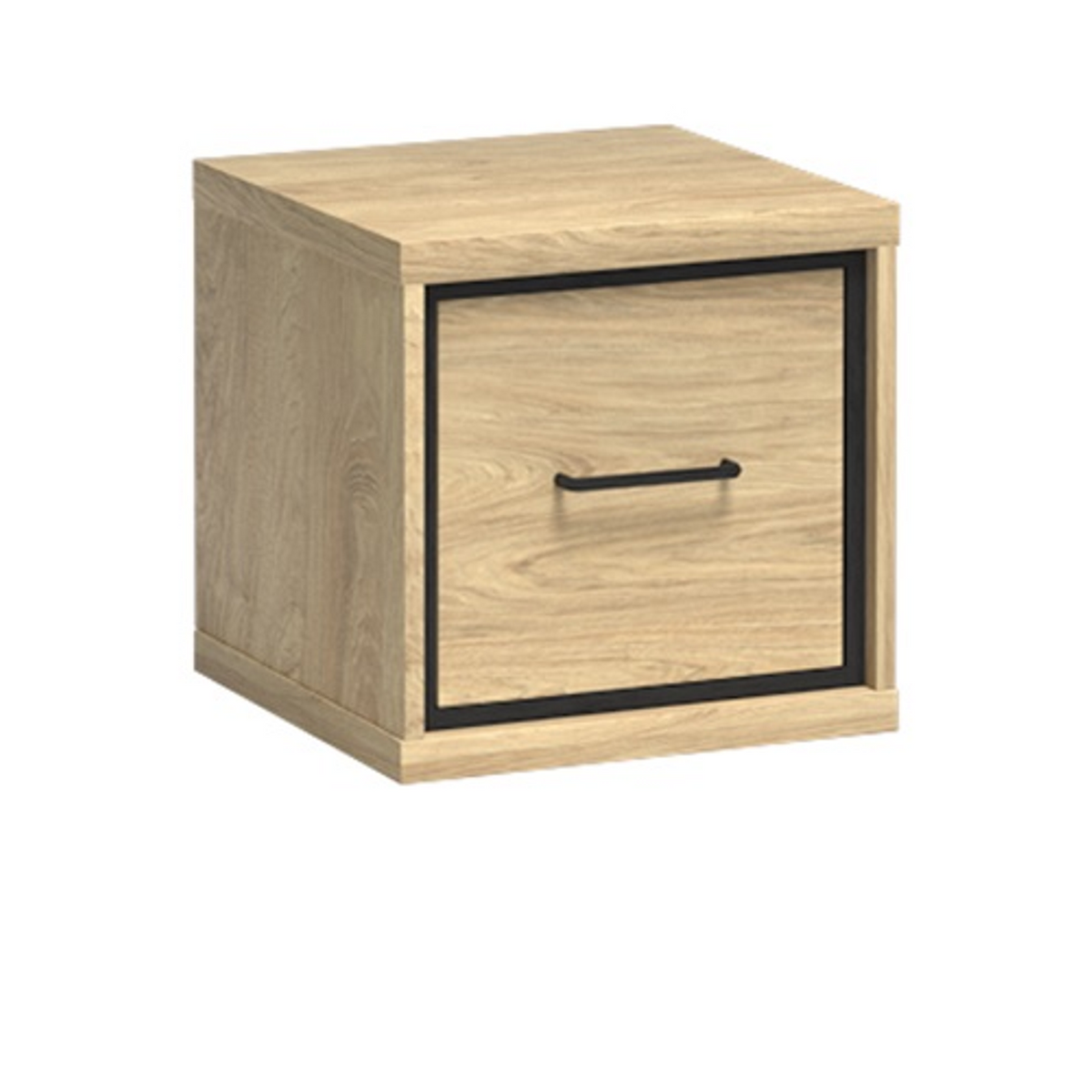 PELUNEO Nachttisch 40 cm – Hikora-Dekor – Vorderansicht