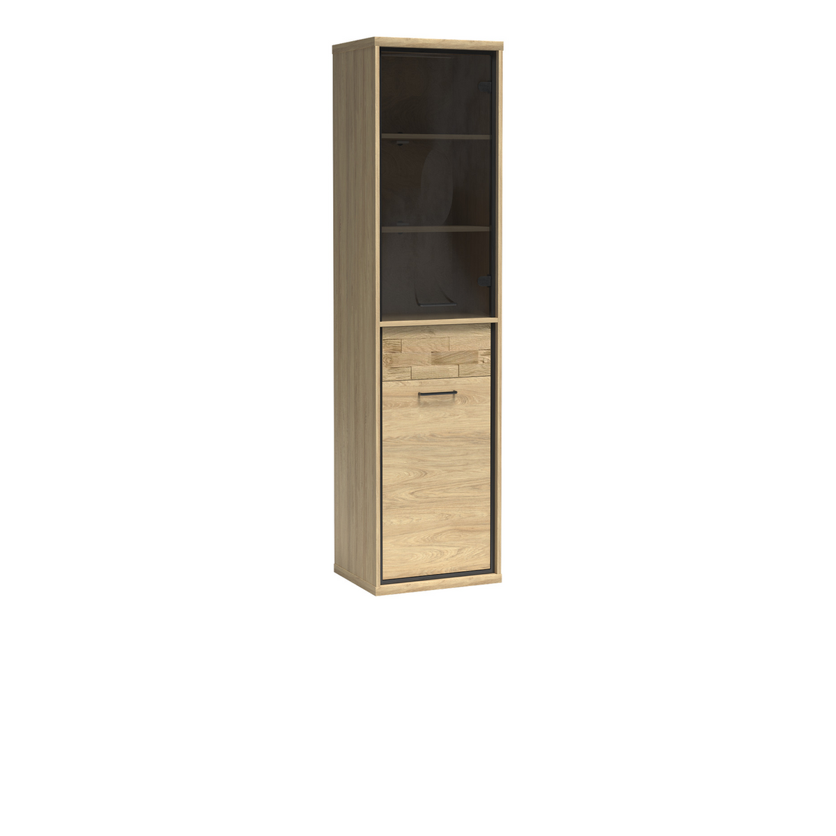 PELUNEO Vitrine 49,5 cm – Hikora-Dekor – Vorderansicht