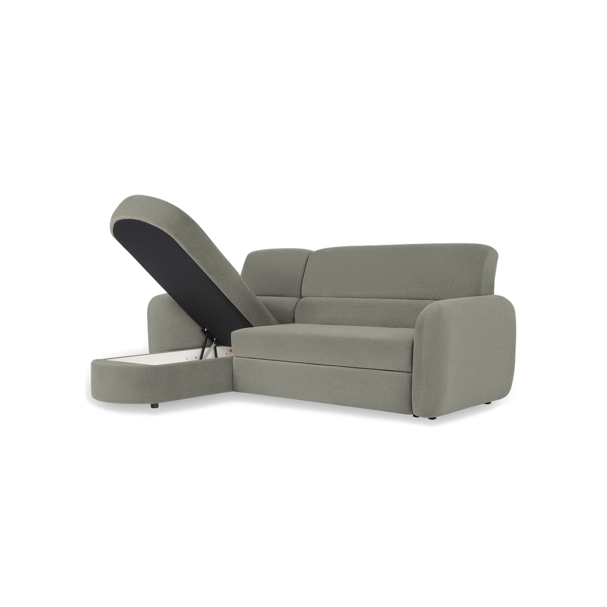 PRESTON Ecksofa 246 cm – mit Schlaffunktion und Bettkasten – Detailansicht