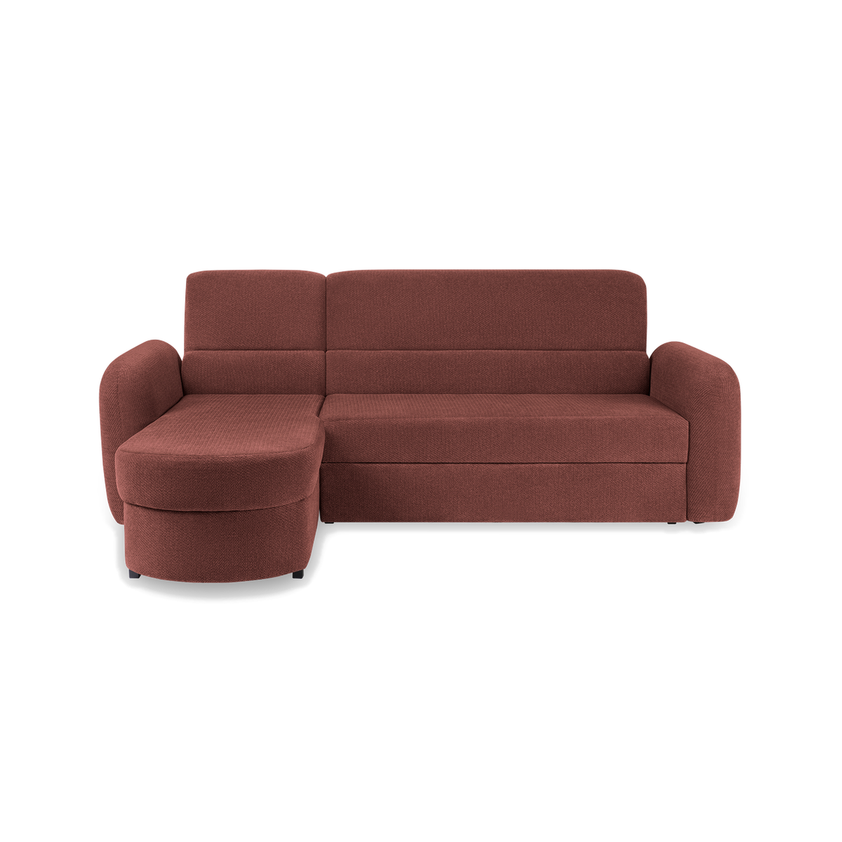 PRESTON Ecksofa 246 cm – mit Schlaffunktion und Bettkasten – VINCI 46 / Links (von vorne gesehen)