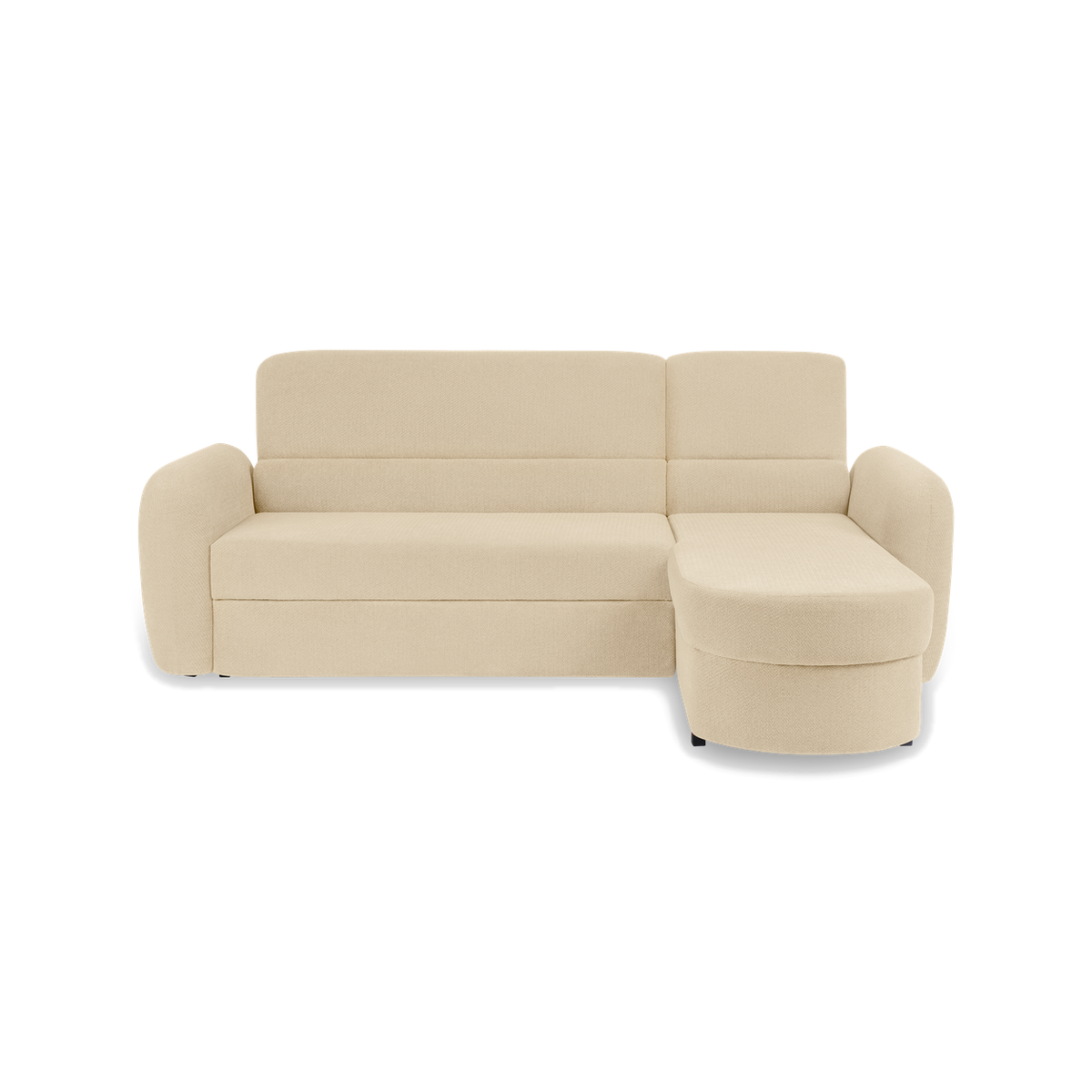 PRESTON Ecksofa 246 cm – mit Schlaffunktion und Bettkasten – VINCI 26 / Rechts (von vorne gesehen)