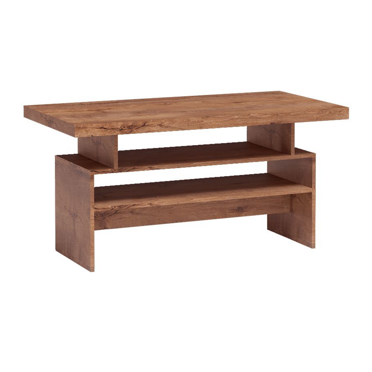 RAVNIA Couchtisch 120 cm – Esche Hell-Dekor – Vorderansicht