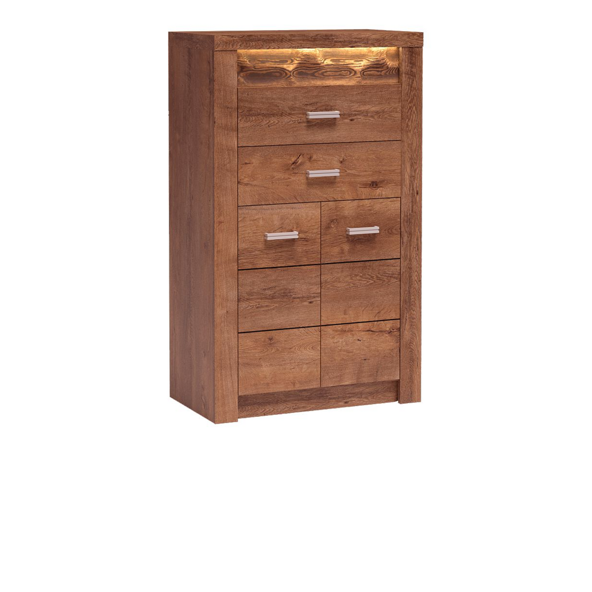 RAVNIA Highboard 76 cm – Esche Hell-Dekor – Vorderansicht