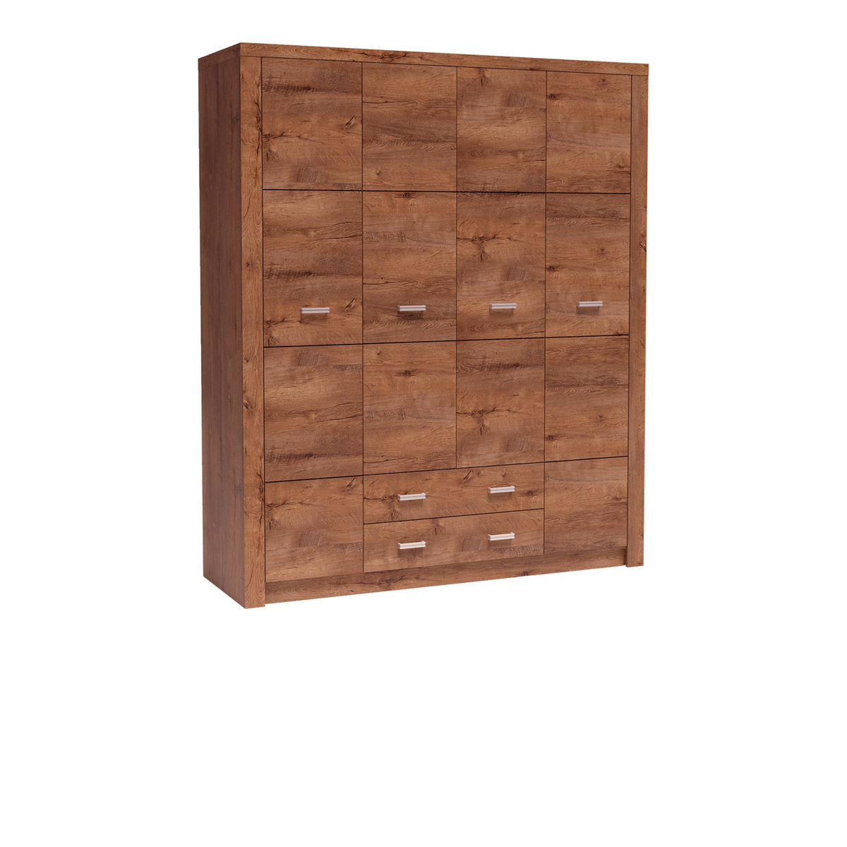 RAVNIA Kleiderschrank 178 cm – Esche Hell-Dekor – Vorderansicht