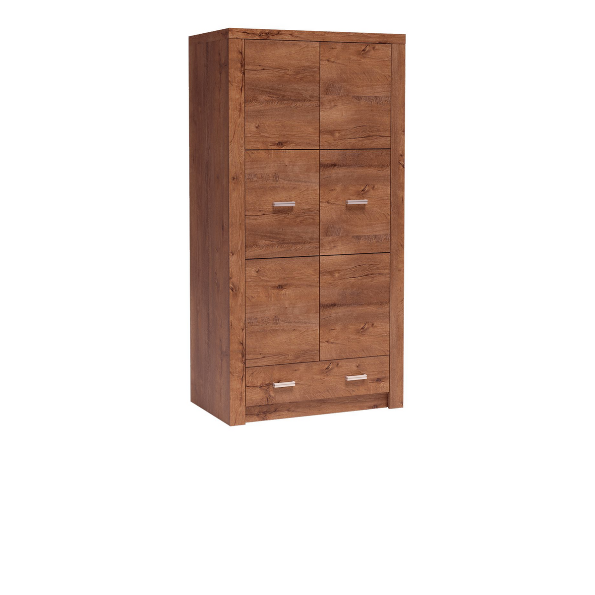 RAVNIA Kleiderschrank 96 cm – Esche Hell-Dekor – Vorderansicht