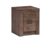 RAVNIA Nachttisch 45 cm – Esche Dunkel-Dekor – Vorderansicht