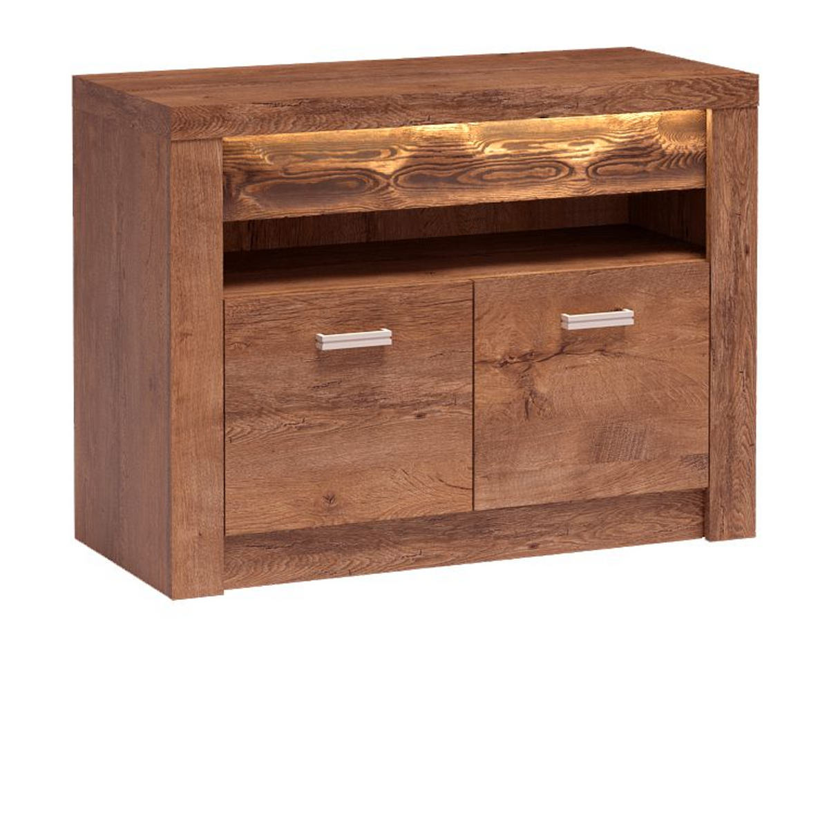 RAVNIA TV-Highboard 96 cm – Esche Hell-Dekor – Vorderansicht
