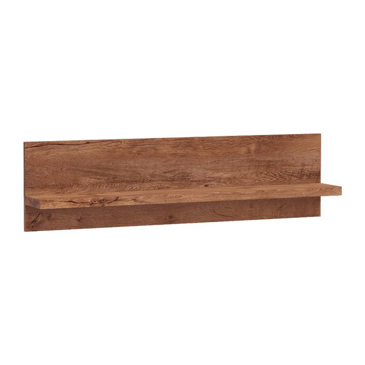 RAVNIA Wandregal 120 cm – Esche Hell-Dekor – Vorderansicht