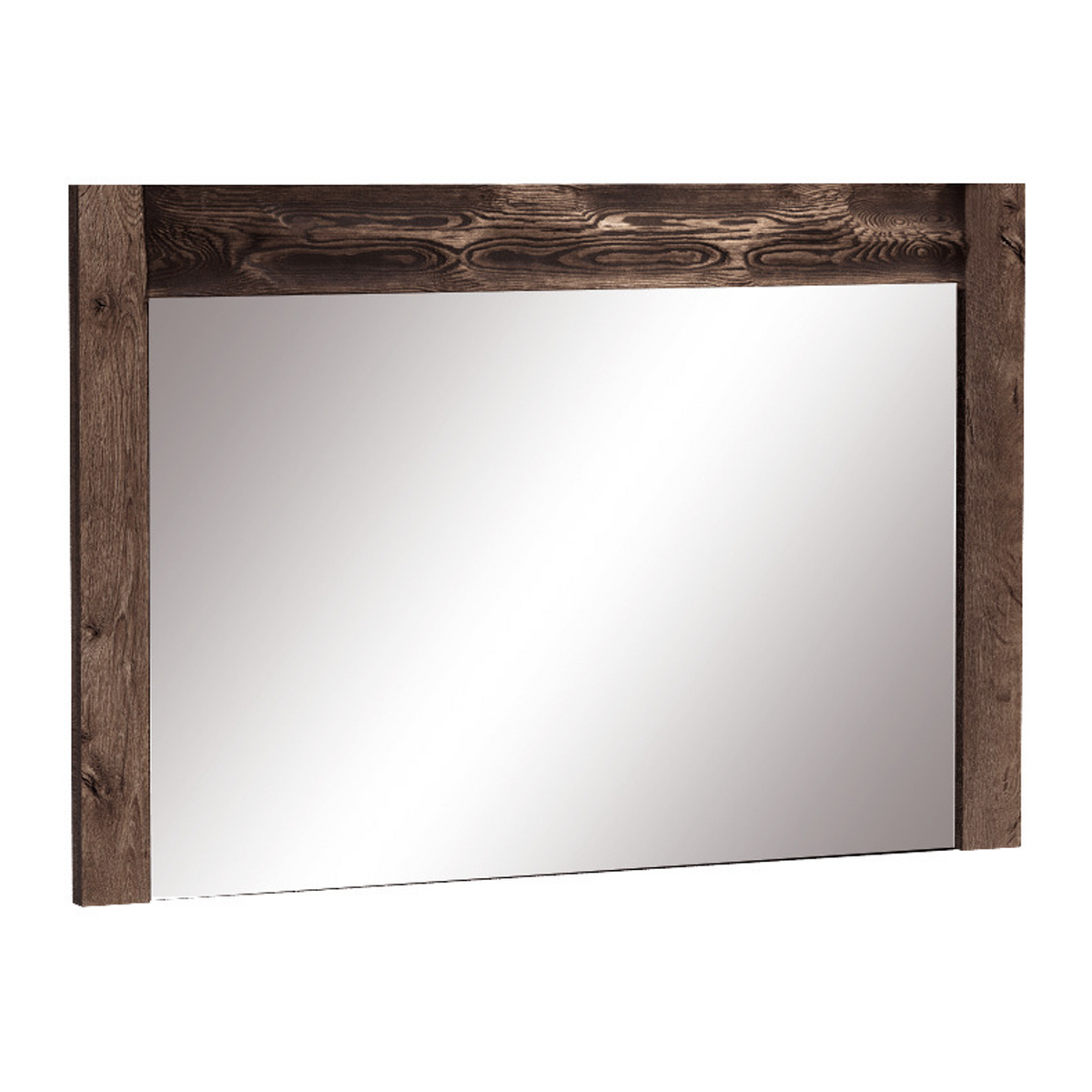 RAVNIA Wandspiegel 120 cm – Esche Dunkel-Dekor – Vorderansicht