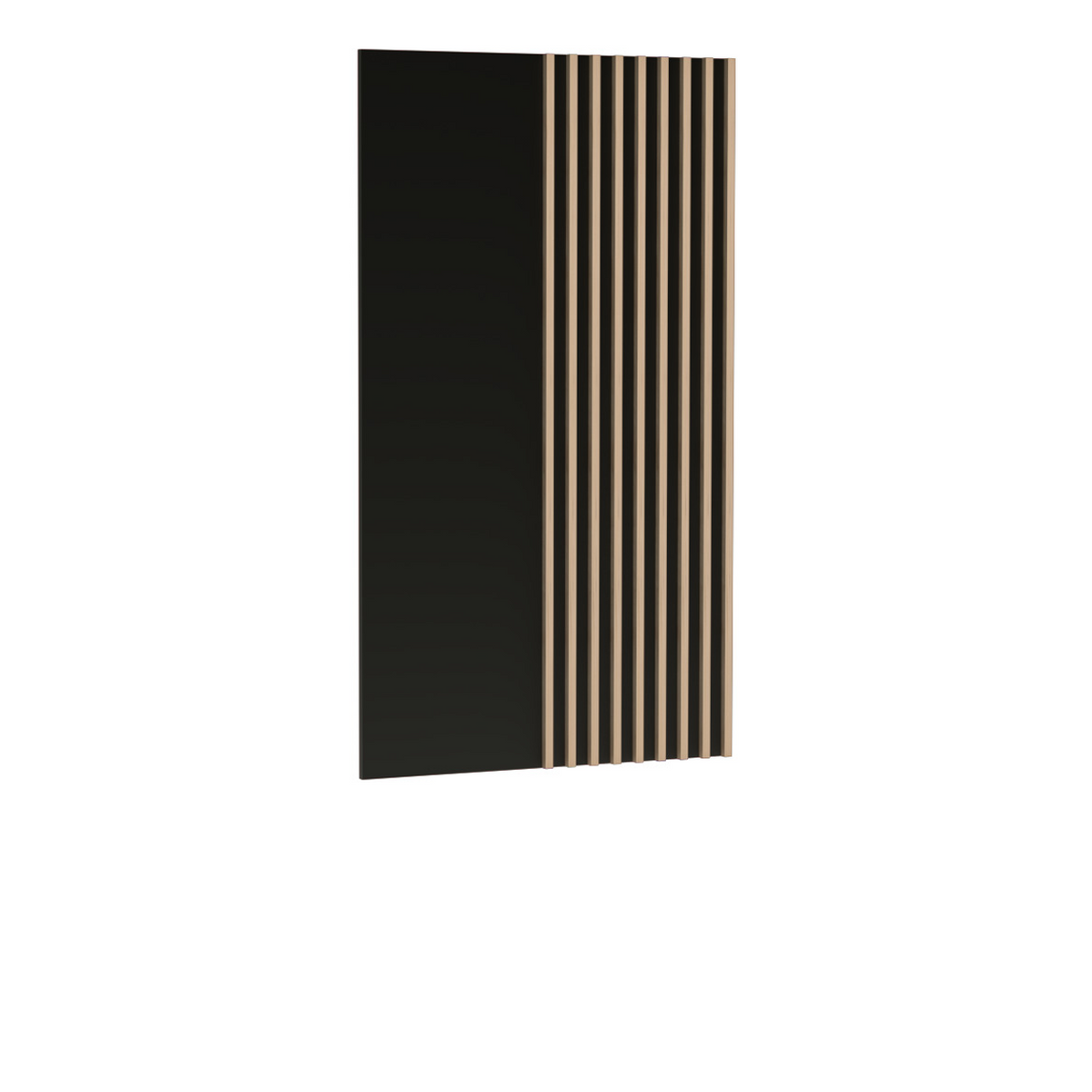 SAVNIA Lamellenpaneel 80 cm – Schwarz – Artisan-Eiche-Dekor – Vorderansicht