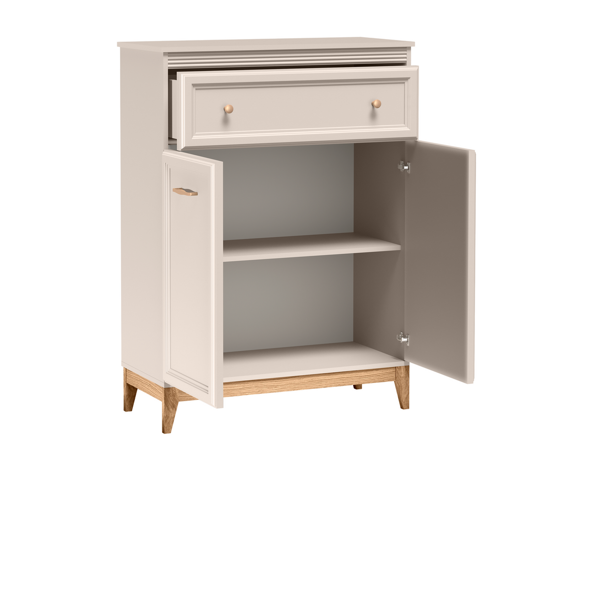 SELUNEO Highboard 92 cm – Kaschmir / Natureiche-Dekor – Weitere Ansicht