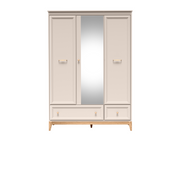 SELUNEO Spiegelschrank 135,5 cm – Kaschmir / Natureiche-Dekor – Vorderansicht