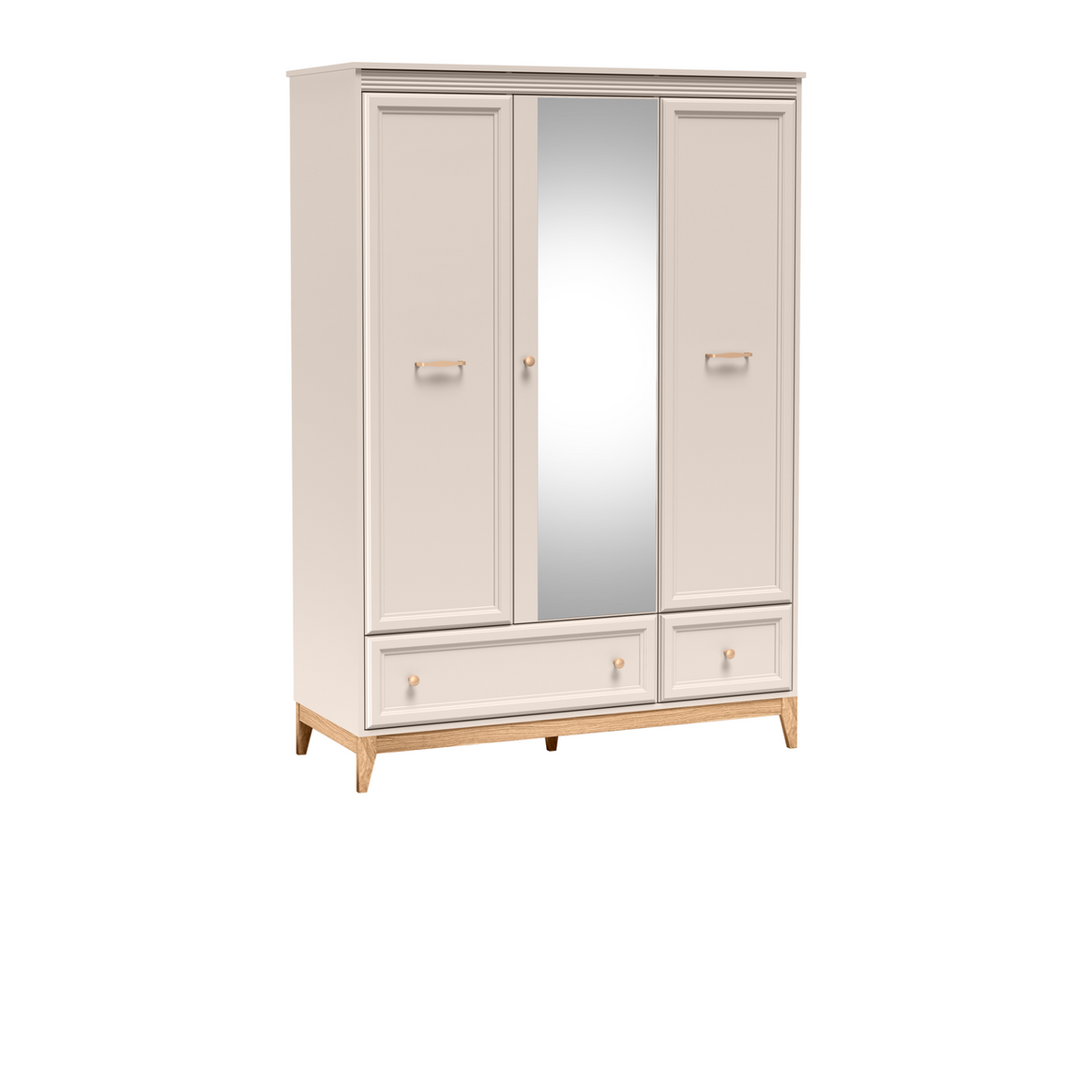 SELUNEO Spiegelschrank 135,5 cm – Kaschmir / Natureiche-Dekor – Weitere Ansicht