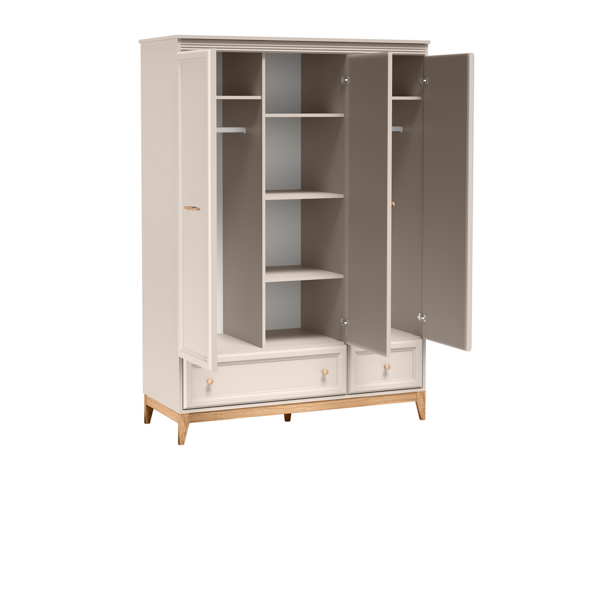 SELUNEO Spiegelschrank 135,5 cm – Kaschmir / Natureiche-Dekor – Weitere Ansicht