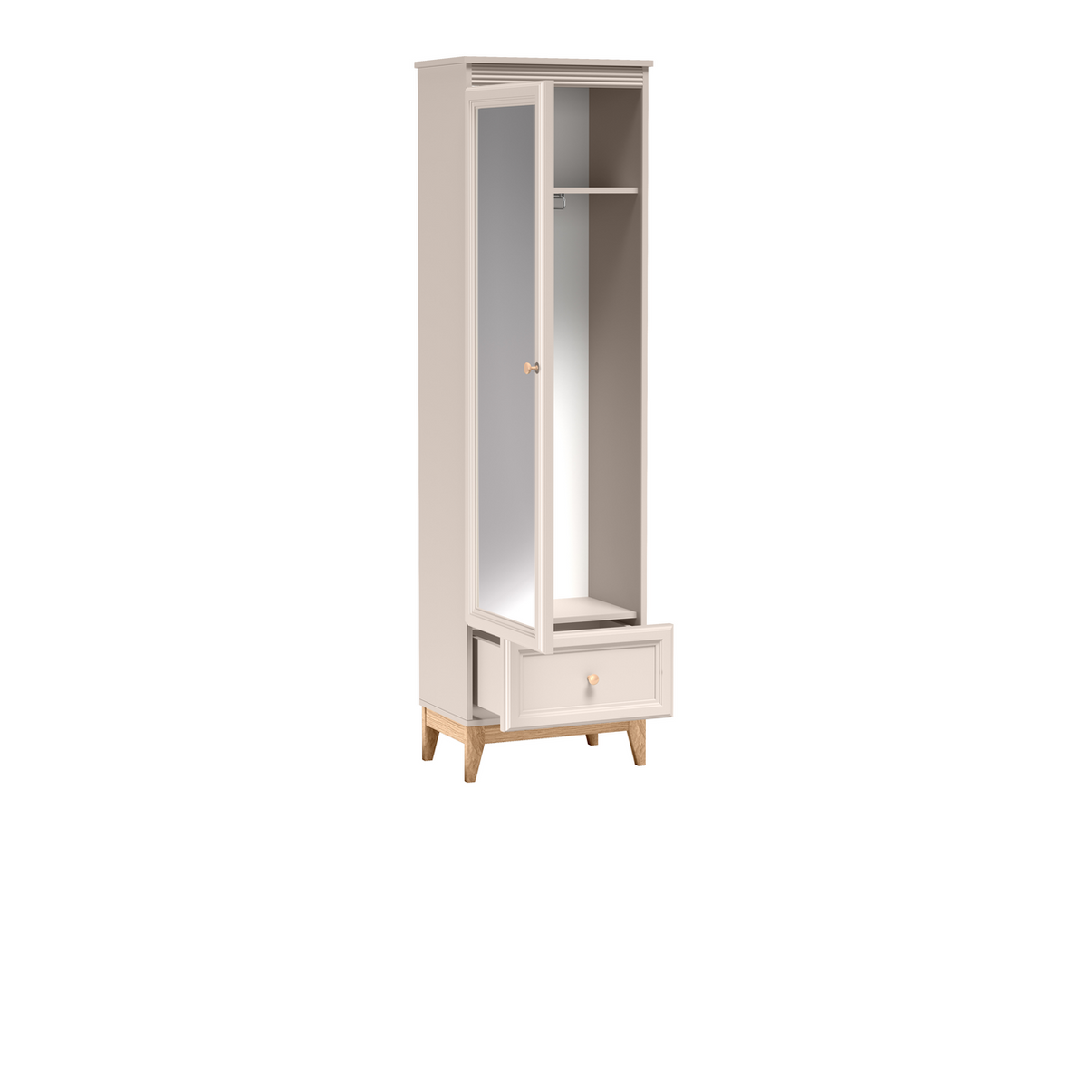 SELUNEO Spiegelschrank 55 cm – Kaschmir / Natureiche-Dekor – Weitere Ansicht