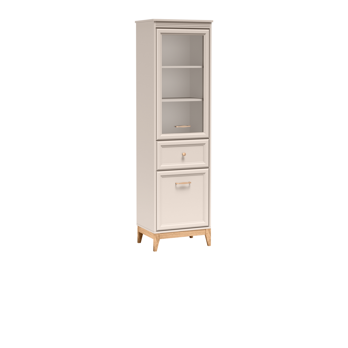 SELUNEO Vitrine 55 cm – Kaschmir / Natureiche-Dekor – Weitere Ansicht