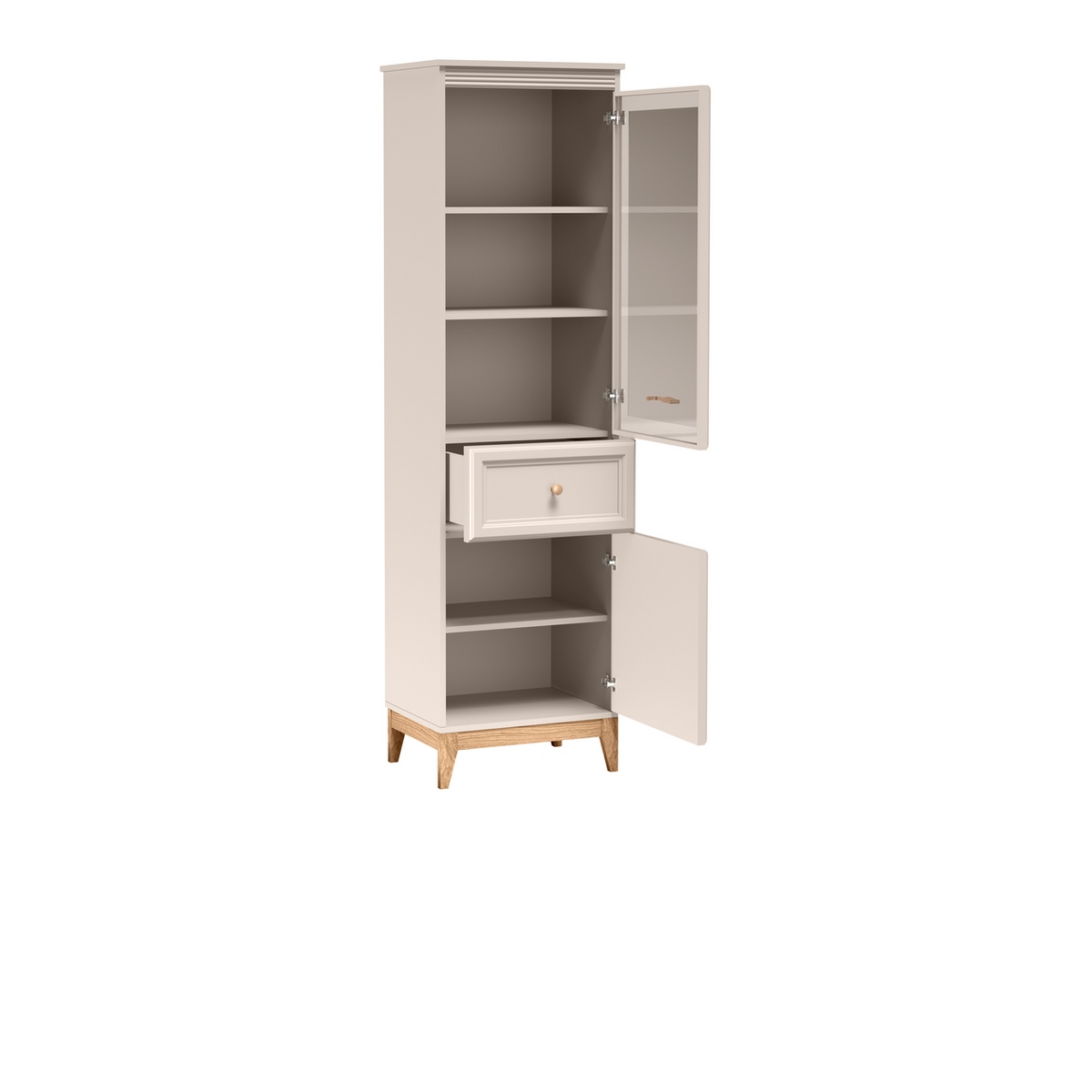 SELUNEO Vitrine 55 cm – Kaschmir / Natureiche-Dekor – Weitere Ansicht