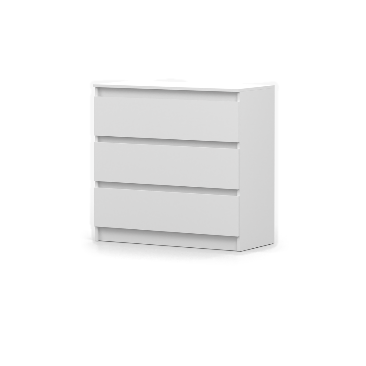 SOLO Kommode 3S 90 cm – Weiß – Gegenansicht