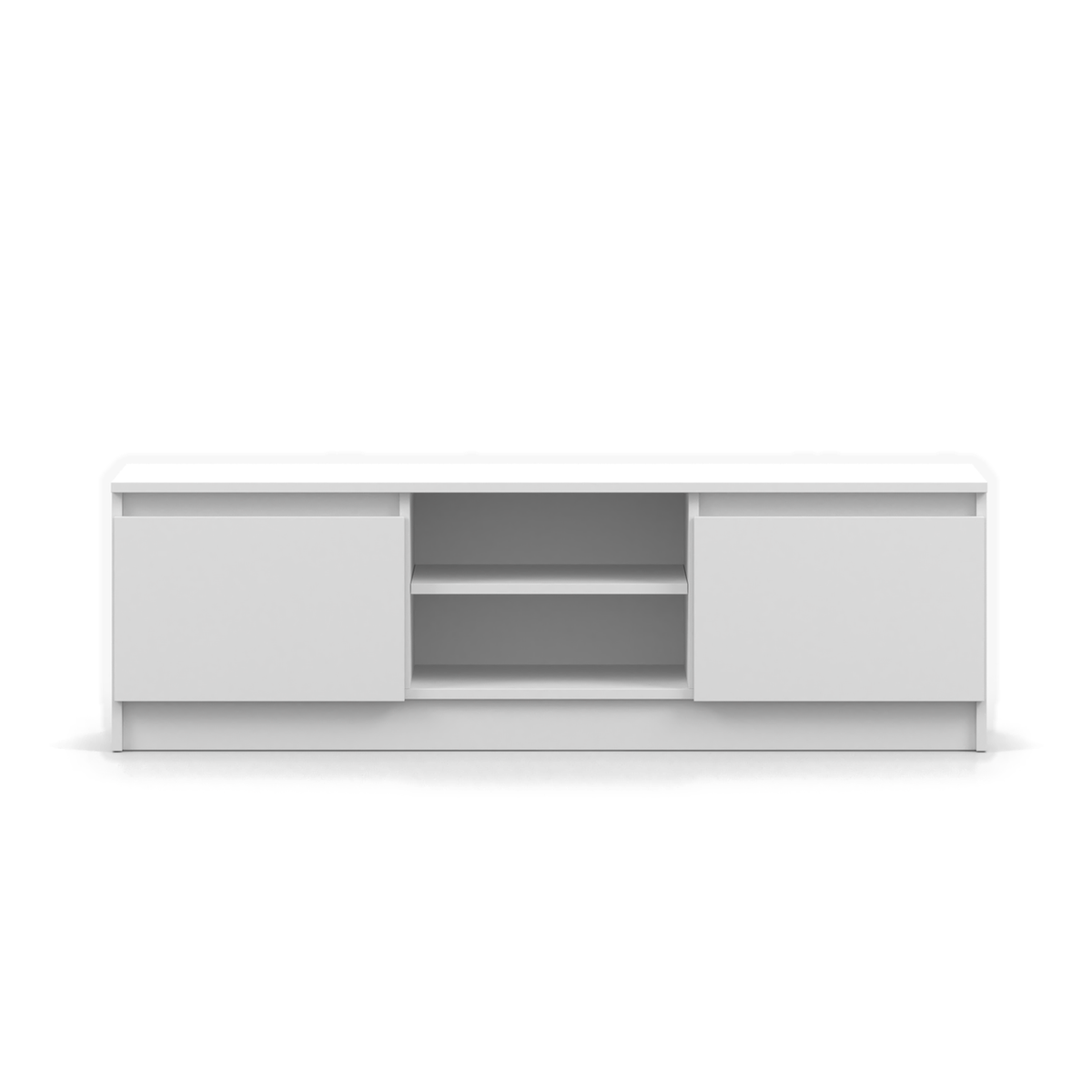 SOLO TV-Lowboard 135 cm – Weiß – Vorderansicht