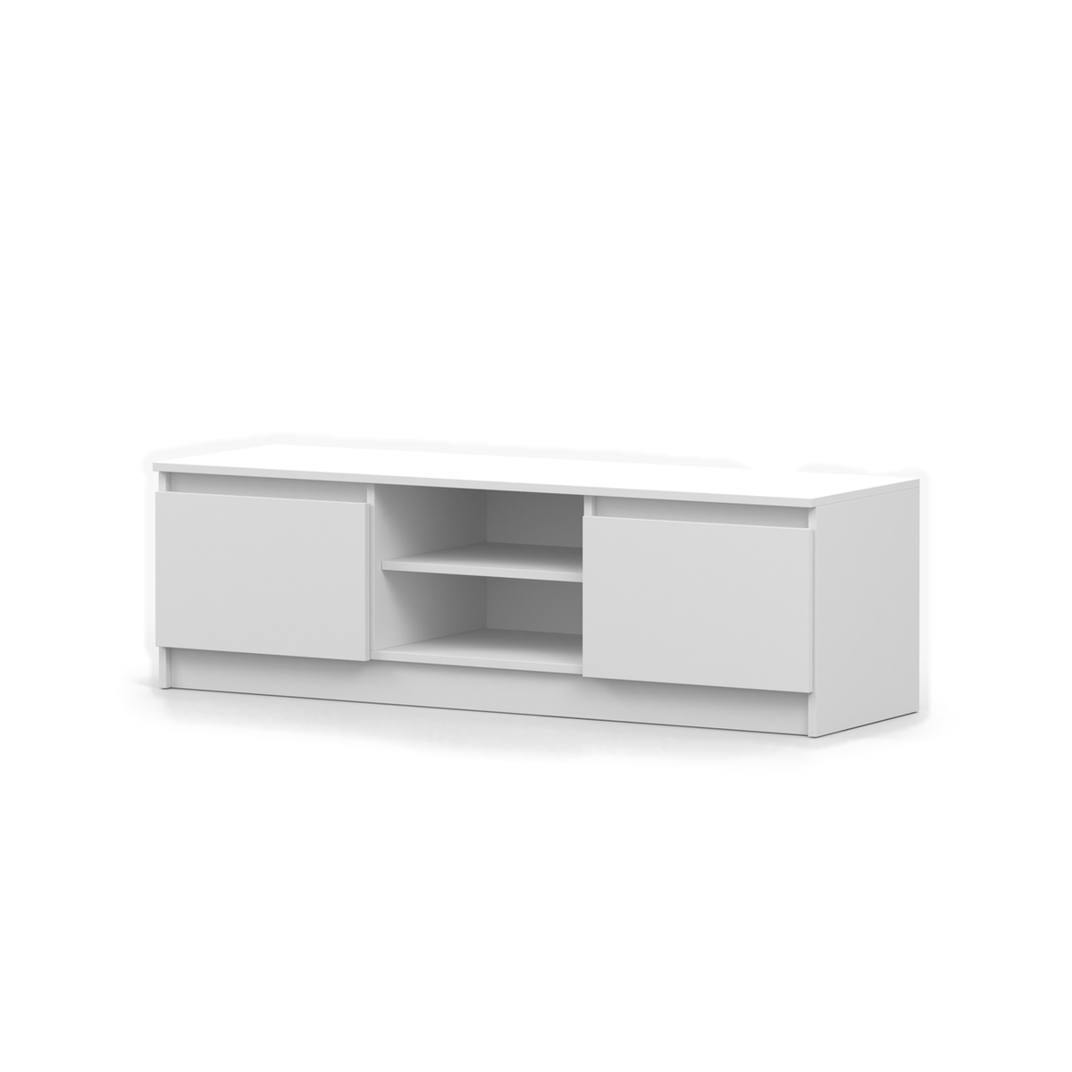 SOLO TV-Lowboard 135 cm – Weiß – Gegenansicht