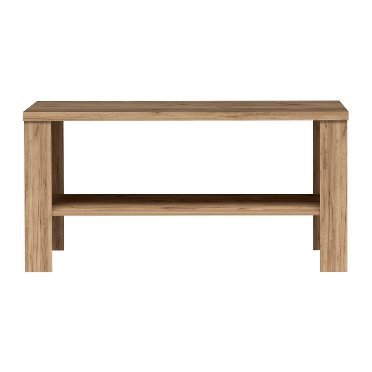 TAVNIA Couchtisch 120 cm in Kraft-Gold-Dekor – Vorderansicht