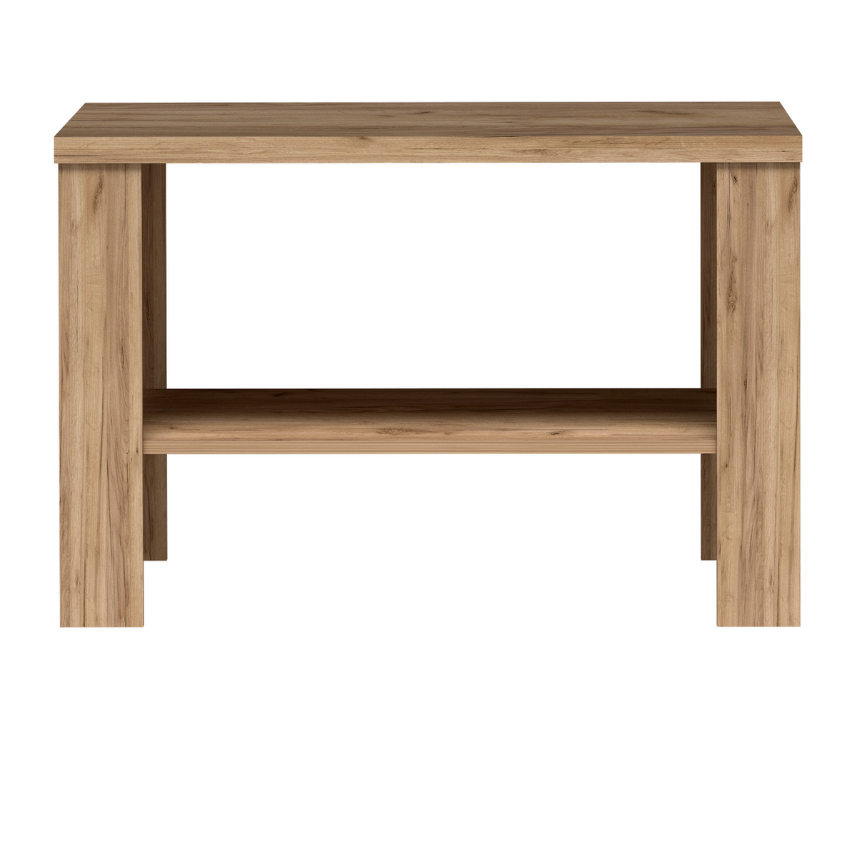 TAVNIA Couchtisch 90 cm in Kraft-Gold-Dekor – Vorderansicht
