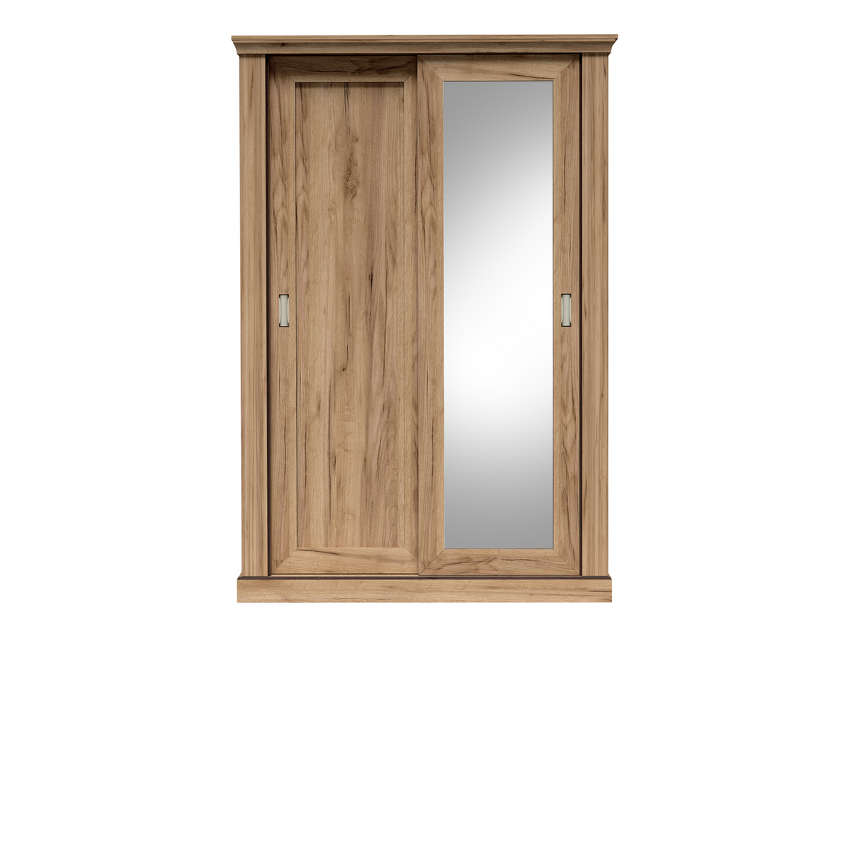 TAVNIA Schwebetürenschrank 148 cm – Kraft Gold-Dekor – Vorderansicht