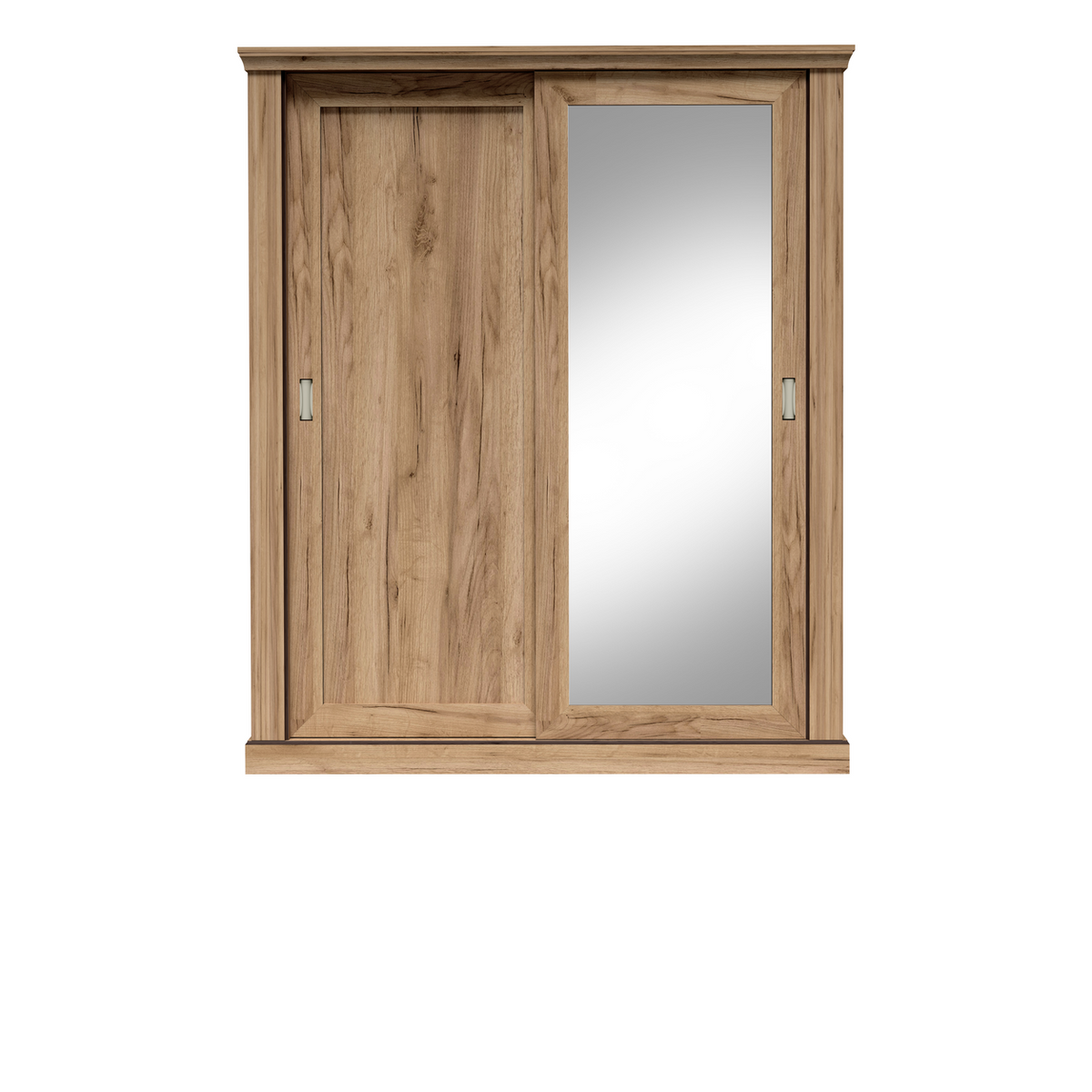 TAVNIA Schwebetürenschrank 185 cm – Kraft Gold-Dekor – Vorderansicht