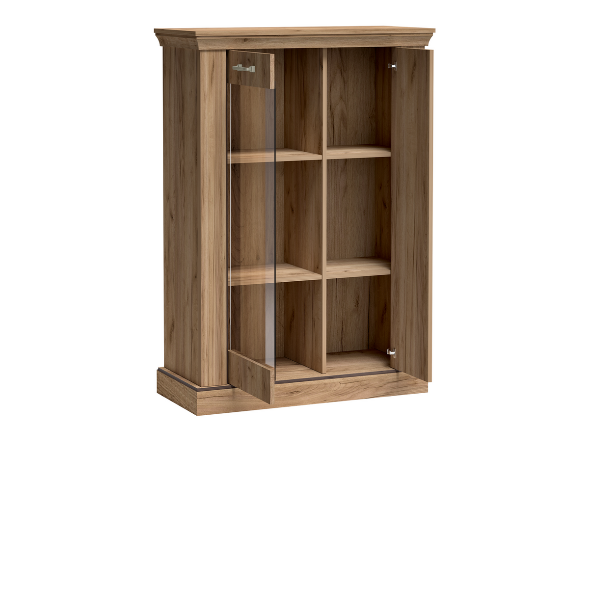 TAVNIA Vitrinen-Highboard 97 cm in Kraft-Gold-Dekor – Detailansicht 3