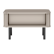 TELUNEO Couchtisch 92 cm – Lehmgrau-Dekor – Vorderansicht
