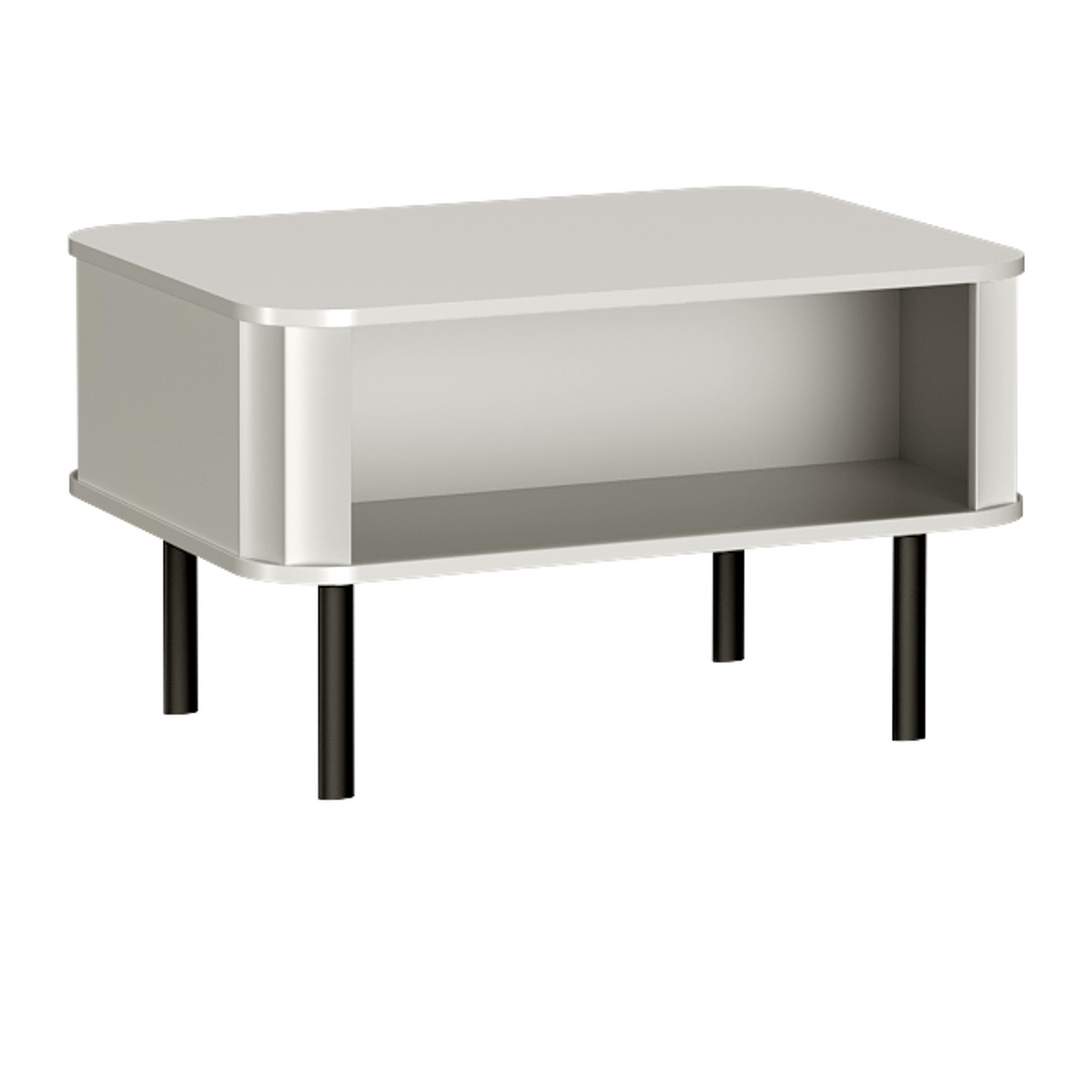 TELUNEO Couchtisch 92 cm – Alpinweiß-Dekor – Vorderansicht