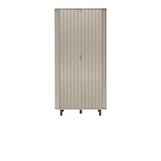 TELUNEO Kleiderschrank 98 cm – Lehmgrau-Dekor – Vorderansicht