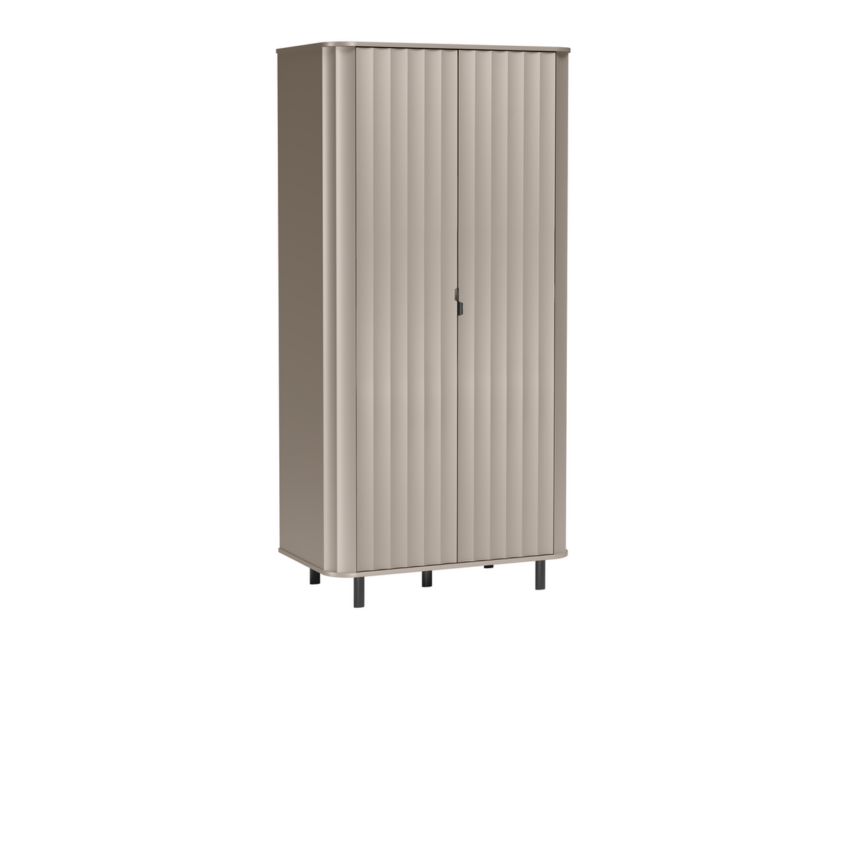 TELUNEO Kleiderschrank 98 cm – Lehmgrau-Dekor – Weitere Ansicht