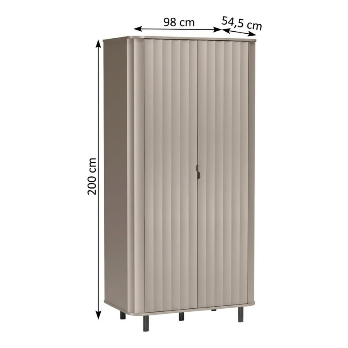 TELUNEO Kleiderschrank 98 cm – Maße (Breite, Tiefe und Höhe)