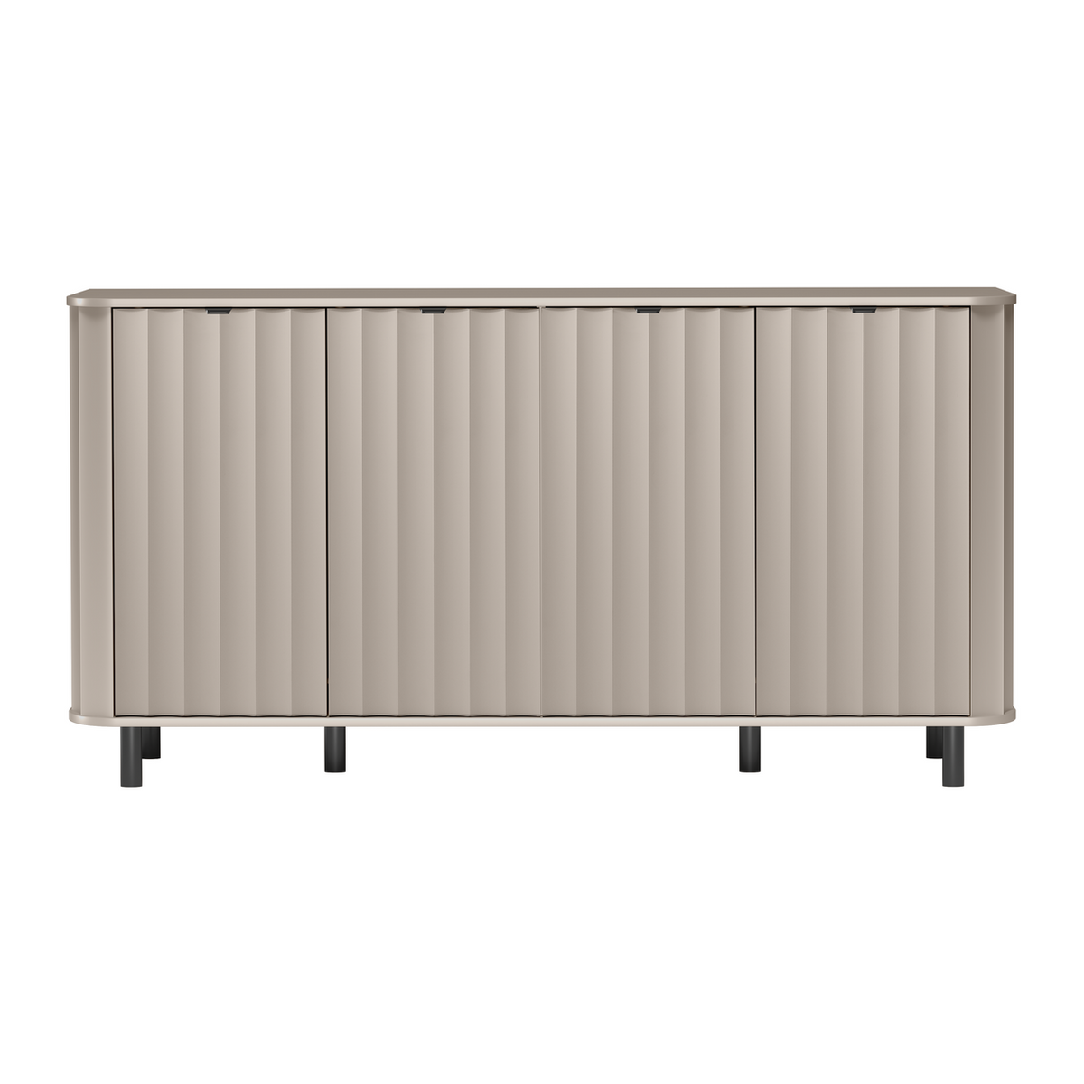 TELUNEO Kommode 176,5 cm – Lehmgrau-Dekor – Vorderansicht