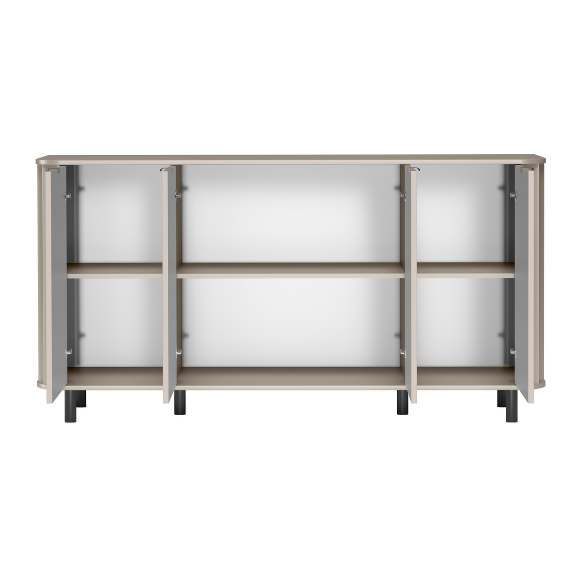 TELUNEO Kommode 176,5 cm – Lehmgrau-Dekor – Weitere Ansicht