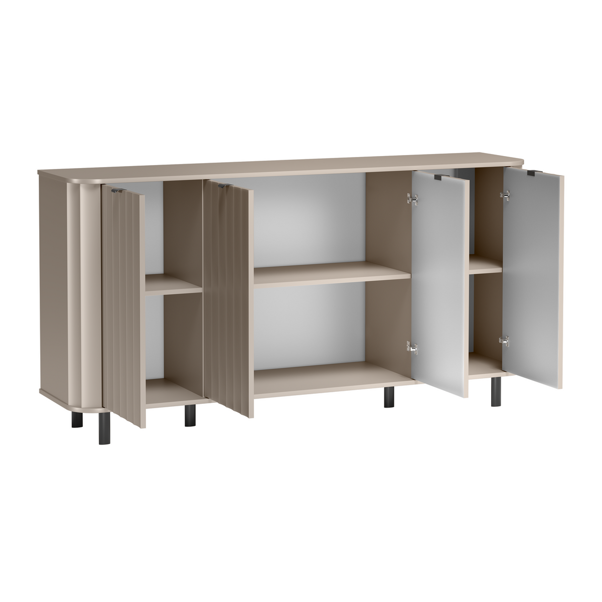 TELUNEO Kommode 176,5 cm – Lehmgrau-Dekor – Weitere Ansicht